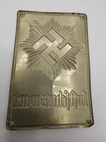 WW2 GERMAN NAZI LUFTCHUTZWART SWASTIKA THIRD REICH WALL PLATE LUFTSCHUTZ