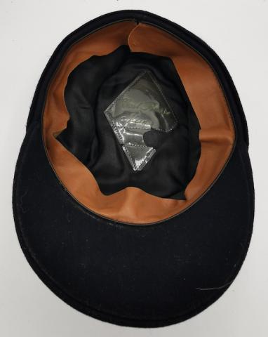 WW2 GERMAN NAZI M43 POLICE POLIZEI CAP WAFFEN SS GESTAPO HEADGEAR ORIGINAL FOR SALE Einheitsfeldmütze Feuerschutzpolizei