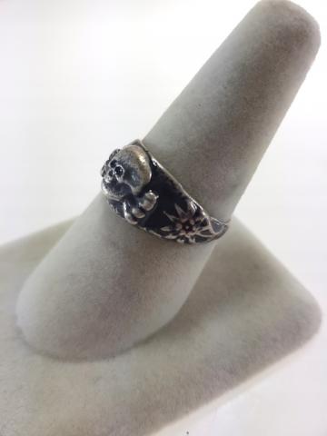 WW2 GERMAN NAZI WAFFEN SS TOTENKOPF ORIGINAL SKULL RING SILVER 800 FOR SALE MILITARIA DEALER