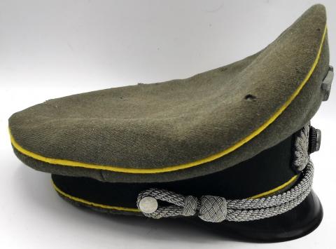 WW2 GERMAN NAZI SIGNAL KORPS OFFICER VISOR CAP HEADGEAR ORIGINAL MILITARY FOR SALE DEALER