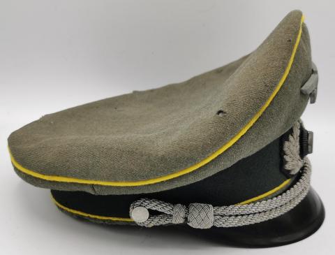 WW2 GERMAN NAZI SIGNAL KORPS OFFICER VISOR CAP HEADGEAR ORIGINAL MILITARY FOR SALE DEALER