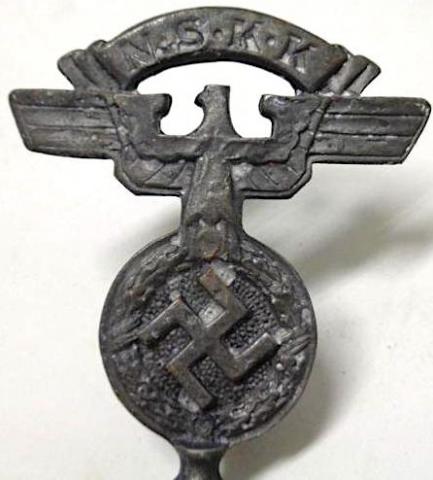 WW2 GERMAN NAZI NSKK N.S.K.K POLE TOP OF PENNANT FLAG CAR III REICH MOTORCYCLE CLUB