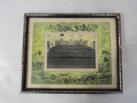 WW2 GERMAN NAZI ORIGINAL WAR PERIOD FRAME OF A WEHRMACHT ARTILLERY DIVISION
