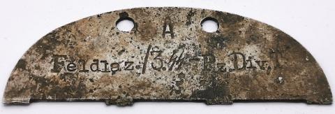 WW2 GERMAN NAZI WAFFEN SS PANZER DIVISION Feldlazarett GroßDeutschland DOG TAG SS DOGTAG ORIGINAL FOR SALE