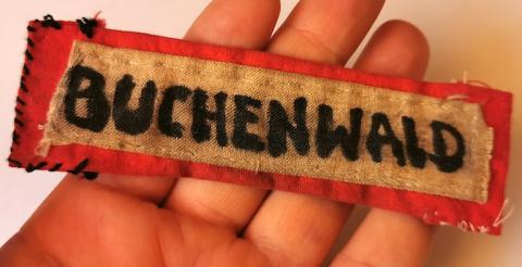 WW2 GERMAN NAZI RARE CONCENTRATION CAMP BUCHENWALD INMATE PATCH HOLOCAUST ORIGINAL WW2 GERMAN NAZI RARE CONCENTRATION CAMP BUCHENWALD INMATE PATCH HOLOCAUST ORIGINAL