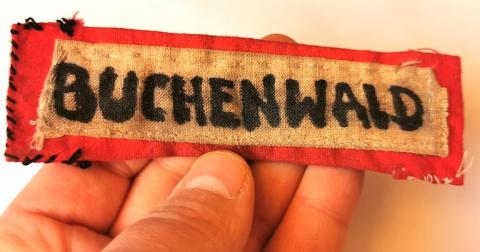 WW2 GERMAN NAZI RARE CONCENTRATION CAMP BUCHENWALD INMATE PATCH HOLOCAUST ORIGINAL WW2 GERMAN NAZI RARE CONCENTRATION CAMP BUCHENWALD INMATE PATCH HOLOCAUST ORIGINAL