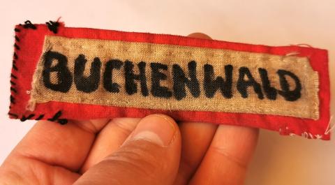 WW2 GERMAN NAZI RARE CONCENTRATION CAMP BUCHENWALD INMATE PATCH HOLOCAUST ORIGINAL WW2 GERMAN NAZI RARE CONCENTRATION CAMP BUCHENWALD INMATE PATCH HOLOCAUST ORIGINAL