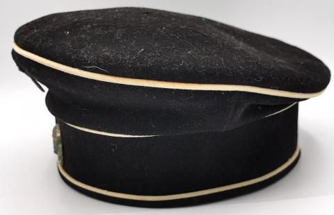 WW2 GERMAN NAZI RARE EARLY WAFFEN SS ALLGEMEINE 30S KRATCHEN CAP WITH EARLY SKULL AND INSIGNIAS, MARKED