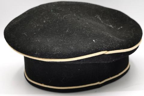WW2 GERMAN NAZI RARE EARLY WAFFEN SS ALLGEMEINE 30S KRATCHEN CAP WITH EARLY SKULL AND INSIGNIAS, MARKED