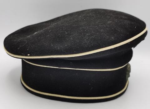 WW2 GERMAN NAZI RARE EARLY WAFFEN SS ALLGEMEINE 30S KRATCHEN CAP WITH EARLY SKULL AND INSIGNIAS, MARKED