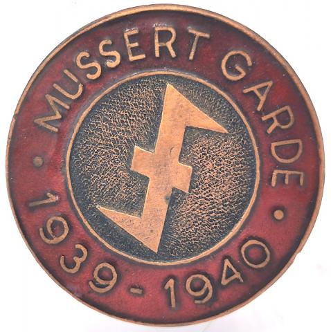 WW2 GERMAN NAZI ENAMEL BADGE WAFFEN SS DUTCH VOLUNTEER BADGE MEDAL AWARD Mussert Garde 1939 - 1940