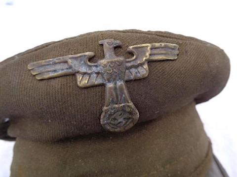 WW2 GERMAN NAZI RARE NSKK N.S.K.K VISOR CAP ORIGINAL WWII HEADGEAR