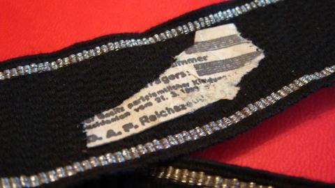 WW2 GERMAN NAZI WAFFEN SS 12TH MOUNTAIN DIVISION TUNIC REMOVED CUFF TITLE SKANDERBEG RZM TAG TOTENKOPF CUFF TITLE