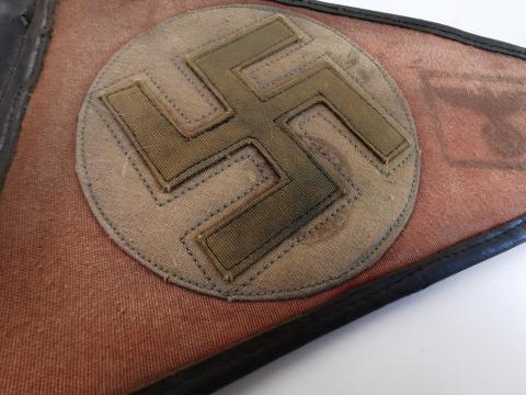 WW2 GERMAN NAZI WAFFEN SS 1st SS Panzer Division Leibstandarte SS Adolf Hitler LSSAH L.S.S.A.H FLAG PENNANT REICH