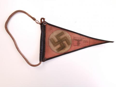 WW2 GERMAN NAZI WAFFEN SS 1st SS Panzer Division Leibstandarte SS Adolf Hitler LSSAH L.S.S.A.H FLAG PENNANT REICH