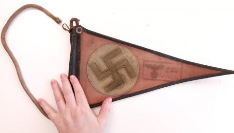 WW2 GERMAN NAZI WAFFEN SS 1st SS Panzer Division Leibstandarte SS Adolf Hitler LSSAH L.S.S.A.H FLAG PENNANT REICH