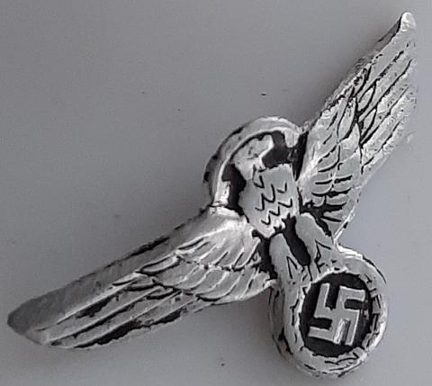 WW2 GERMAN ORIGINAL WAFFEN SS SA NSKK DAGGER GRIP EAGLE PIN HANDLE NICKEL LATE BY RZM N.S.K.K