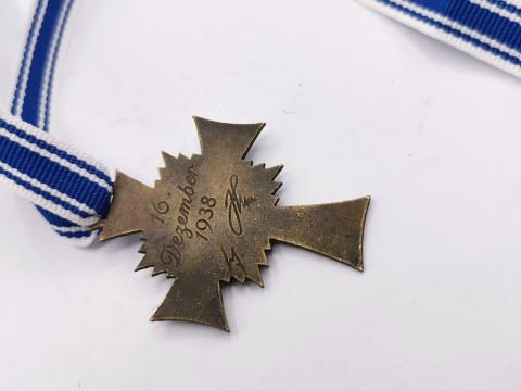 WW2 GERMAN NAZI SET OF BRONZE SILVER AND GOLD MOTHER CROSS MEDAL AWARD SET