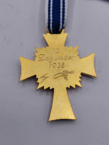 WW2 GERMAN NAZI SET OF BRONZE SILVER AND GOLD MOTHER CROSS MEDAL AWARD SET