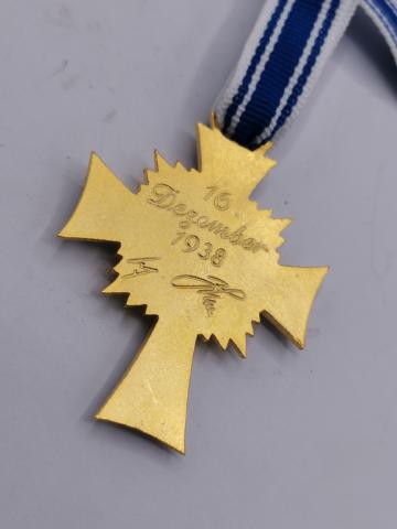 WW2 GERMAN NAZI SET OF BRONZE SILVER AND GOLD MOTHER CROSS MEDAL AWARD SET