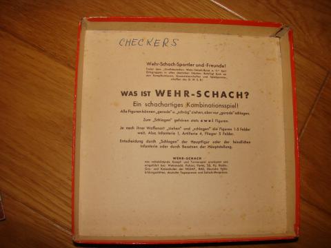 WW2 GERMAN NAZI THIRD REICH ORIGINAL BOARD GAME TAK-TIK WEHRMACHT PANZER CHECKERS RARE Wehrschach 1940 wh