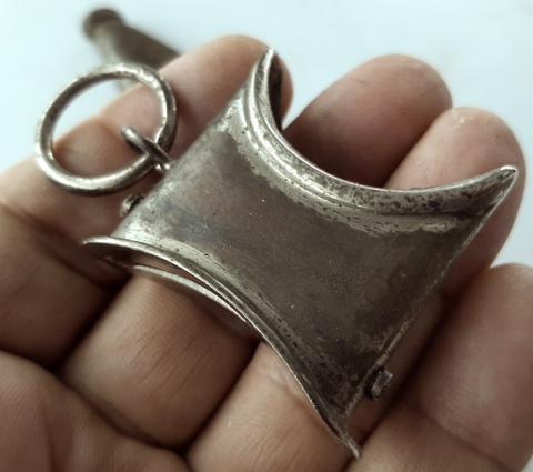 WW2 GERMAN NAZI TRANSITIONAL - LATE SA SS NSKK DAGGER SCABBARD METAL PARTS ORIGINAL NOT MAGNETIC