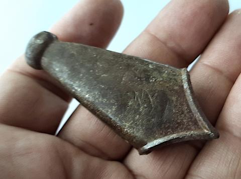 WW2 GERMAN NAZI TRANSITIONAL - LATE SA SS NSKK DAGGER SCABBARD METAL PARTS ORIGINAL NOT MAGNETIC