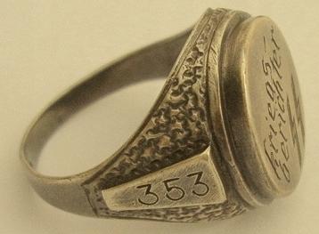 WW2 GERMAN NAZI WAFFEN SS photographer KRIEGSBERICHTER PERSONALIZED SS LOW NUMBERED SILVER RING