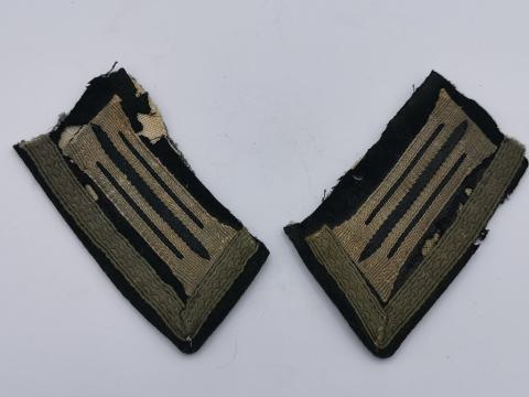 WW2 GERMAN NAZI USA VET SOUVENIR BATTLEFIELD TUNIC REMOVED COLLAR TAB SET SLEEVE PATCH OFFICER ARMORED FORCES