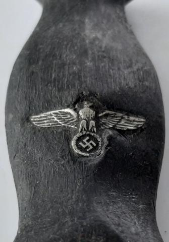 ORIGINAL SALE WW2 GERMAN NAZI WAFFEN SS EARLY DAGGER GRIP WOODEN HANDLE ANODIZED EICKHORN SOLINGEN BOKER PUMA