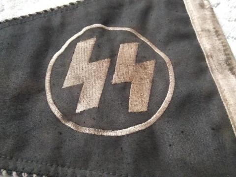 WW2 GERMAN NAZI WAFFEN SS CAR FLAG PENNANT RZM TOTENKOPF PANZER ALLGEMEINE SS HIMMLER
