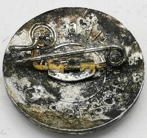 WW2 GERMAN NAZI WAFFEN SS MEMBERSHIP ENAMEL RZM PIN BADGE SS