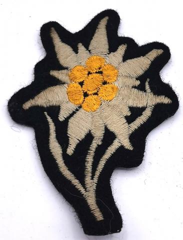 WW2 GERMAN NAZI WAFFEN SS MOUNTAIN NORD Edelweiss FLOWER SLEEVE PATCH BADGE WIKING