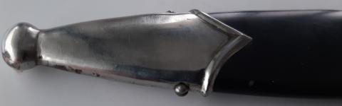 WW2 GERMAN NAZI WAFFEN SS NSKK DAGGER SCABBARD EARLY NICKEL STEAL MAGNETIC