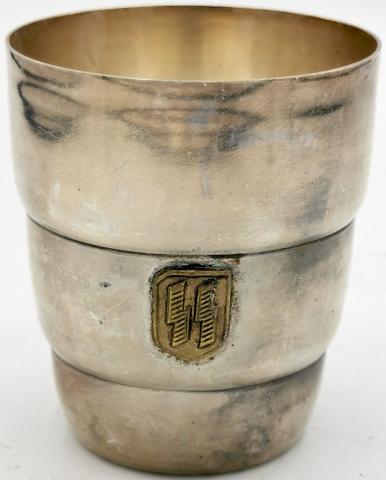 WW2 GERMAN NAZI WAFFEN SS SILVER CUP RZM SILVERWARE III REICH HITLER ORIGINAL SHOP