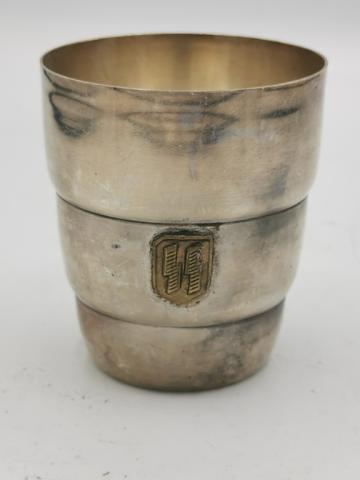 WW2 GERMAN NAZI WAFFEN SS SILVER CUP RZM SILVERWARE III REICH HITLER ORIGINAL SHOP