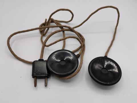 WW2 GERMAN NAZI WAFFEN SS WEHRMACHT PANZER RADIO COMMUNICATION HEADPHONES FIELD GEAR MANNEQUIN