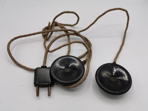 WW2 GERMAN NAZI WAFFEN SS WEHRMACHT PANZER RADIO COMMUNICATION HEADPHONES FIELD GEAR MANNEQUIN