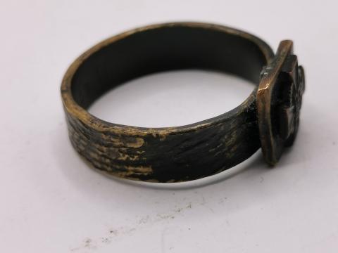 WW2 GERMAN NAZI WEHRMACHT SOLDIER SWASTIKA  RING original for sale dealer