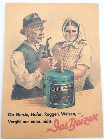 MONOWITZ I.G FARBEN INDUSTRIES ZYKLON B POISON CERESAN ADVERTISING POSTER BAYER GIFT WW2 GERMAN NAZI RARE CONCENTRATION CAMP AUSCHWITZ 