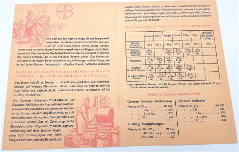 MONOWITZ I.G FARBEN INDUSTRIES ZYKLON B POISON CERESAN ADVERTISING POSTER BAYER GIFT WW2 GERMAN NAZI RARE CONCENTRATION CAMP AUSCHWITZ 