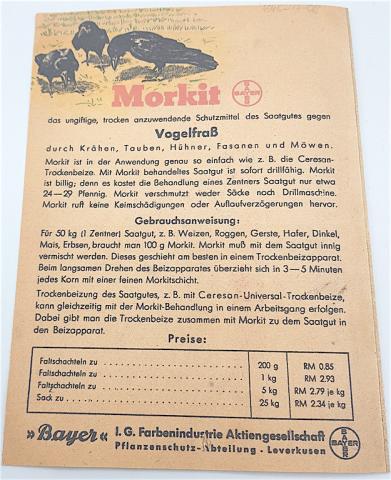 MONOWITZ I.G FARBEN INDUSTRIES ZYKLON B POISON CERESAN ADVERTISING POSTER BAYER GIFT WW2 GERMAN NAZI RARE CONCENTRATION CAMP AUSCHWITZ 