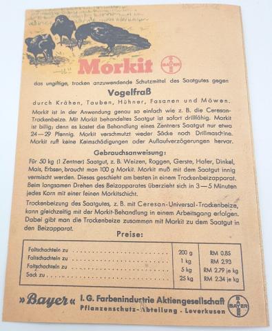 MONOWITZ I.G FARBEN INDUSTRIES ZYKLON B POISON CERESAN ADVERTISING POSTER BAYER GIFT WW2 GERMAN NAZI RARE CONCENTRATION CAMP AUSCHWITZ 