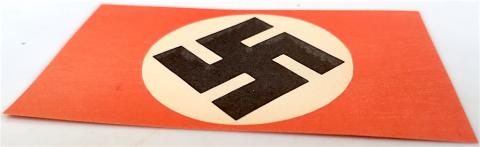 WW2 GERMAN EXTREMELY RARE AND HISTORICAL NSDAP PAPER FLYER WITH SWASTIKA FOR " NAZI TAKE AUSTRIA " CELEBRATION OF THE THIRD REICH - TRIUMPH OF HITLER