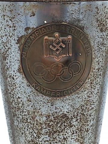 WW2 GERMAN NAZI AMAZING ADOLF HITLER NSDAP BERLIN OLYMPICS 1936 TROPHEE AWARD WITH SWASTIKA