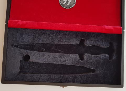 WW2 GERMAN NAZI AMAZING HARD CASE FOR A SS SA NSKK DAGGER WITH SS RUNES