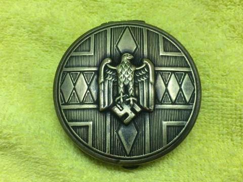 WW2 GERMAN NAZI AMAZING RARE THIRD REICH METAL CASE with EAGLE & SWASTIKA