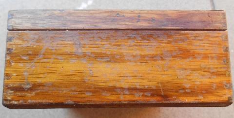 WW2 GERMAN NAZI AMAZING WAFFEN SS TOTENKOPF 1ST PANZER GRENADIER DIVISION WOODEN CASE DATED 1939 WITH SS SKULL ENGRAVED