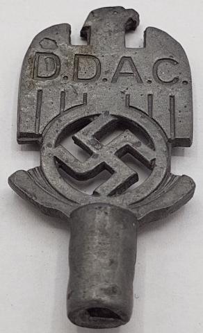 WW2 GERMAN NAZI D.D.A.C POLE TOP OF PENNANT FLAG DDAC AUTOMOBILE CLUB OF THE THIRD REICH