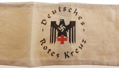 WW2 GERMAN NAZI DEUTSCHES ROTES KREUZ DRK UNIFORM TUNIC ARMBAND III REICH MEDICAL RED CROSS DIVISION